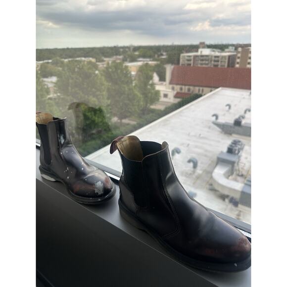 Dr. Martens Burgundy Leather Chelsea Ankle Boots Slip On Round Toe US 8 main image 9